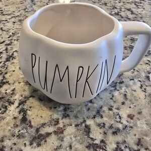 Rae Dunn Pumpkin Mug White